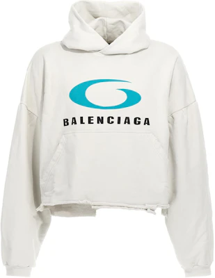 Balenciaga Logo Print White Hoodie Unisex Regular Fit 783397TRVC39059 Buy Balenciaga Logo Print White Hoodie Unisex Regular Fit 783397TRVC39059
