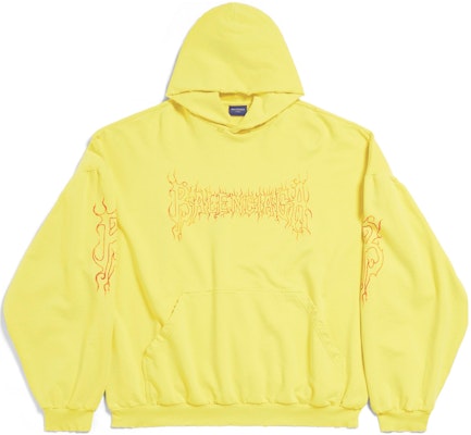 Balenciaga Logo Print Hoodie Kuning Unisex Oversized Fit Gaya Kasual. 761458TPVN77175 Buy Balenciaga Logo Print Hoodie Kuning Unisex Oversized Fit Gaya Kasual. 761458TPVN77175