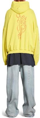 Balenciaga Logo Print Hoodie Kuning Unisex Oversized Fit Gaya Kasual. 761458TPVN77175 Purchase Balenciaga Logo Print Hoodie Kuning Unisex Oversized Fit Gaya Kasual. 761458TPVN77175