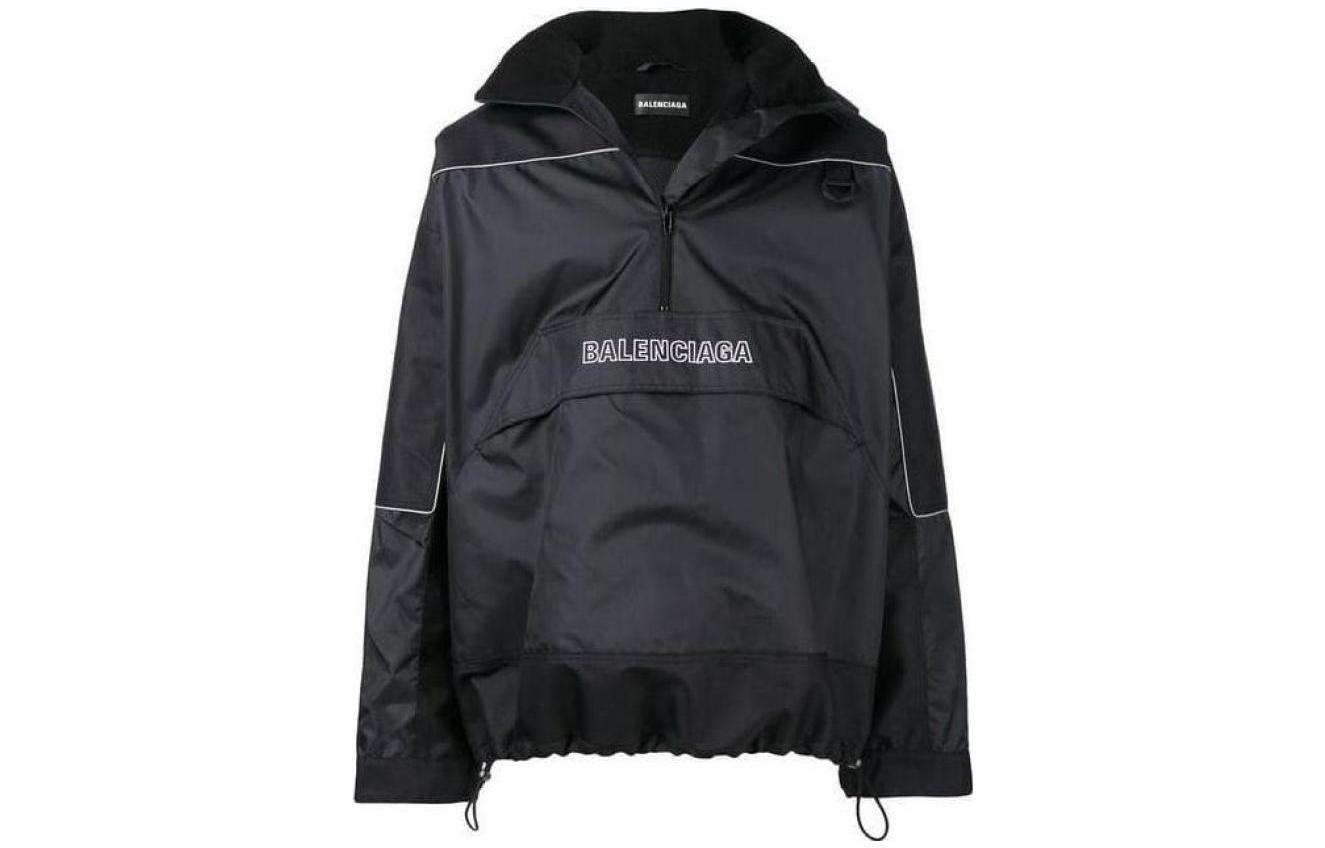 Balenciaga Logo Printed Casual Sweatshirt Men’s Regular Fit Black 533917TAO18