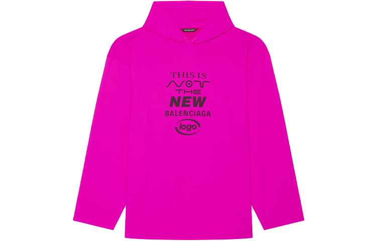Balenciaga Logo Pullover Hoodie Unisex Oversized Fit Pink 662424TKVE16817