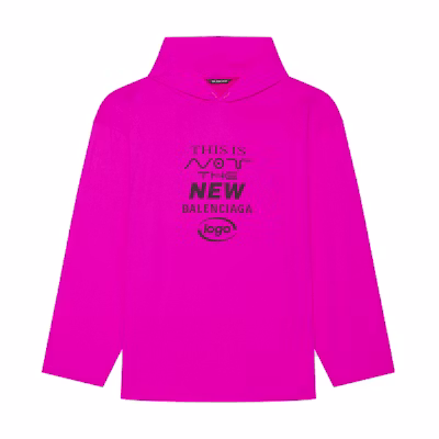 Balenciaga Logo Pullover Hoodie Unisex Oversized Fit Pink 662424TKVE16817