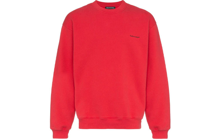 Balenciaga Logo Red Pullover Hoodie Red 508271TYK936157