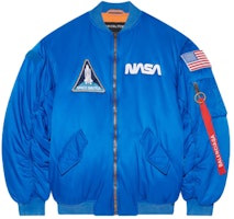 Balenciaga Logo Satin Bomber Jacket Regular Fit Blue. 663083TKO014210 Balenciaga Logo Satin Bomber Jacket Regular Fit Blue. 663083TKO014210