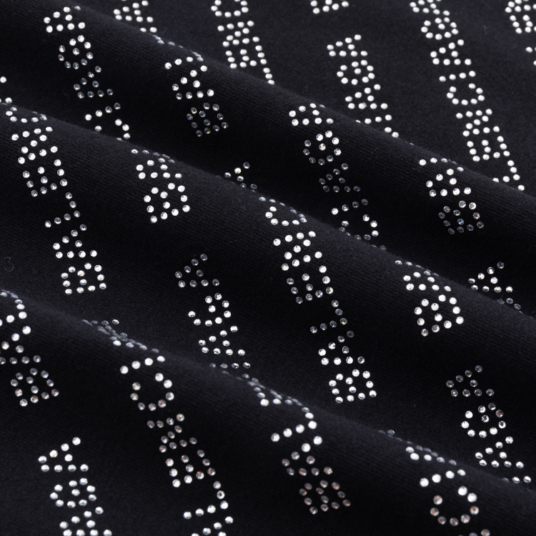 Shop Balenciaga Logo Sequin Long Sleeve Oversized T-Shirt Black  Casual Wear 730402TNVQ91073