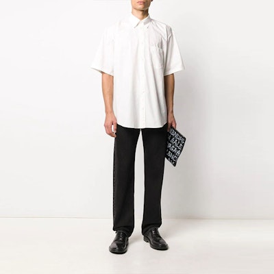 발렌시아가 로고 반팔 셔츠 화이트 534332TBL969535 Lookbook 발렌시아가 로고 반팔 셔츠 화이트 534332TBL969535