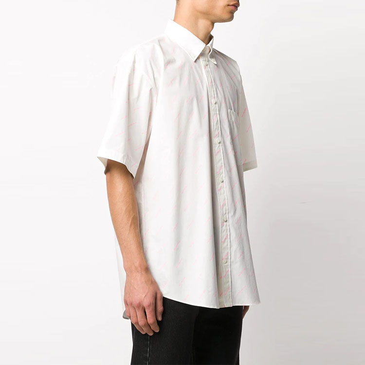 Purchase 발렌시아가 로고 반팔 셔츠 화이트 534332TBL969535