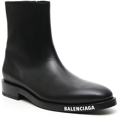 Balenciaga Logo Sole But Buku Lali 'Hitam' 590717-WA720-1000 Lookbook Balenciaga Logo Sole But Buku Lali 'Hitam' 590717-WA720-1000
