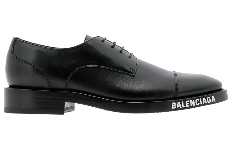 Order Balenciaga Logo Sole Derby 'Negro' 590716-WA720-1000