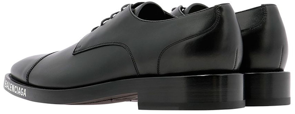 Balenciaga Logo Sole Derby 'Hitam' 590716-WA720-1000 Lookbook Balenciaga Logo Sole Derby 'Hitam' 590716-WA720-1000