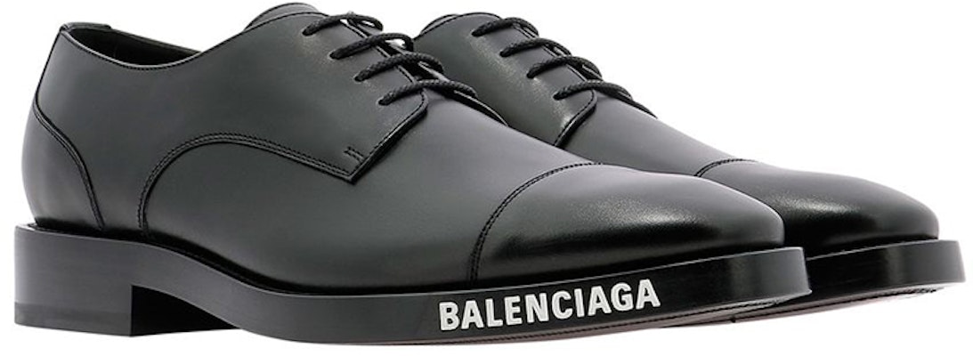 Balenciaga Logo Sole Derby 'Hitam' 590716-WA720-1000 Shop Balenciaga Logo Sole Derby 'Hitam' 590716-WA720-1000