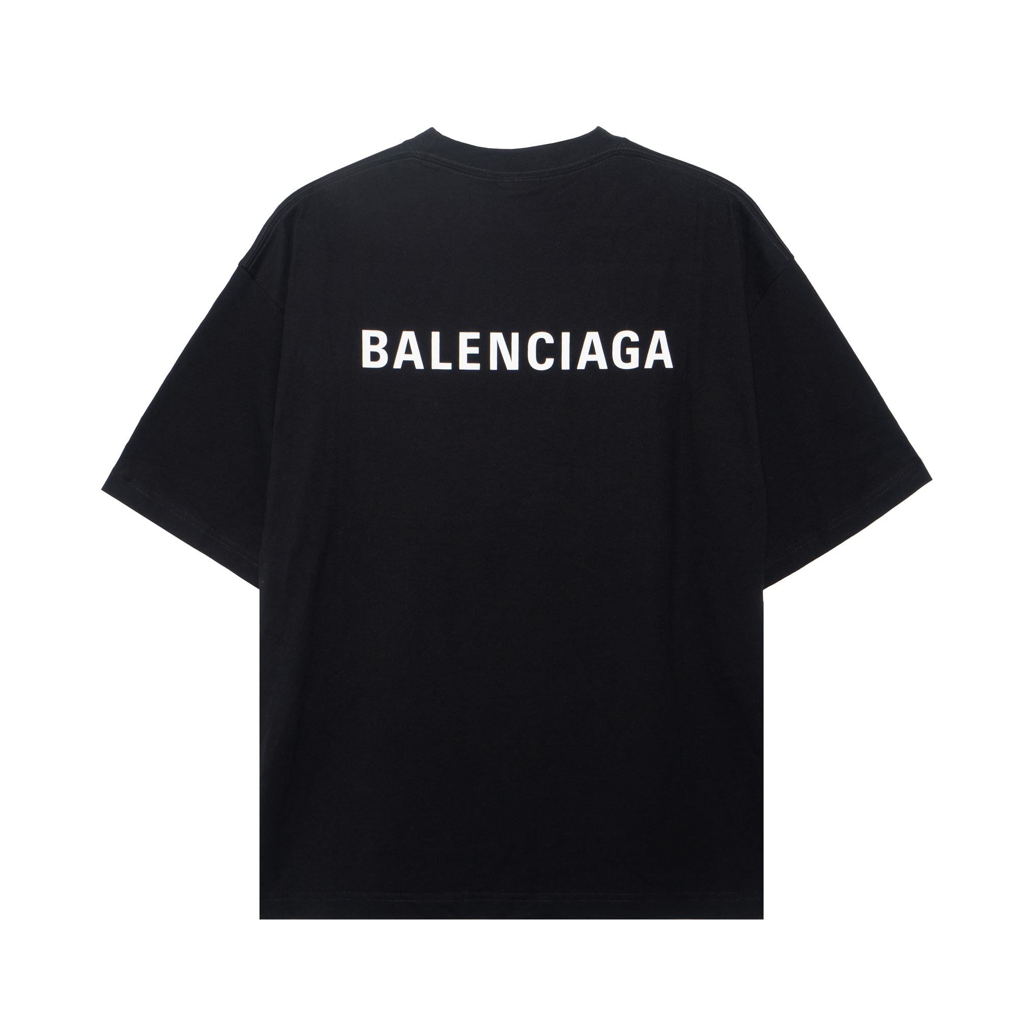 Balenciaga Logo Vintage Black T-Shirt Short Sleeve 612966TIVG51070 圖 3