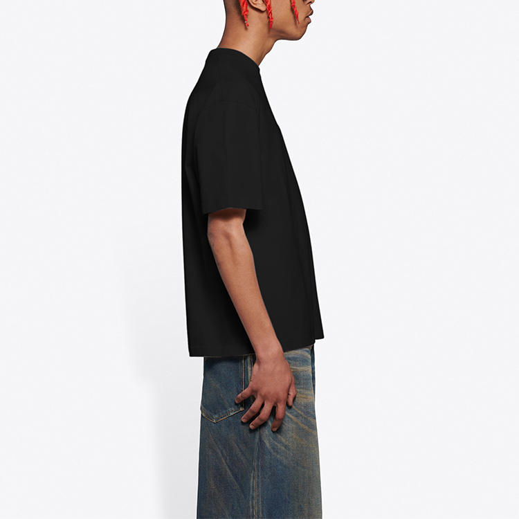 Balenciaga Logo Vintage Black T-Shirt Short Sleeve 612966TIVG51070 圖 6