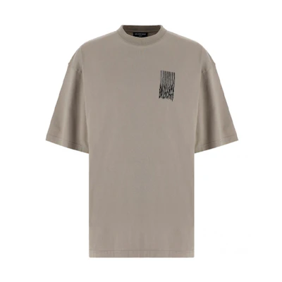 Balenciaga Logo Waterfall Lettering T-Shirt Unisex Regular Fit Beige. 661715TKVE58174