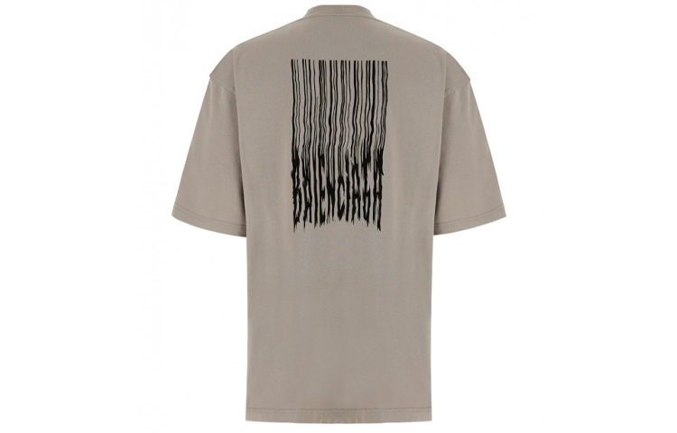 Balenciaga Logo Waterfall Lettering T-Shirt Unisex Regular Fit Beige. 661715TKVE58174 圖 2