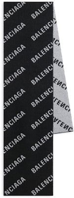 巴黎世家Logo羊毛围巾 情侣款 黑白色. 673133420B81077 Order 巴黎世家Logo羊毛围巾 情侣款 黑白色. 673133420B81077