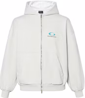 Balenciaga Logo Zip-Up Hoodie Unisex White Regular Fit Long Sleeve 803264TRVC39059 Balenciaga Logo Zip-Up Hoodie Unisex White Regular Fit Long Sleeve 803264TRVC39059