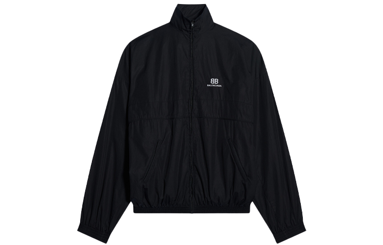 Balenciaga Logo Zipper Long-Sleeve Jacket Black Loose Fit 659099TKM431000