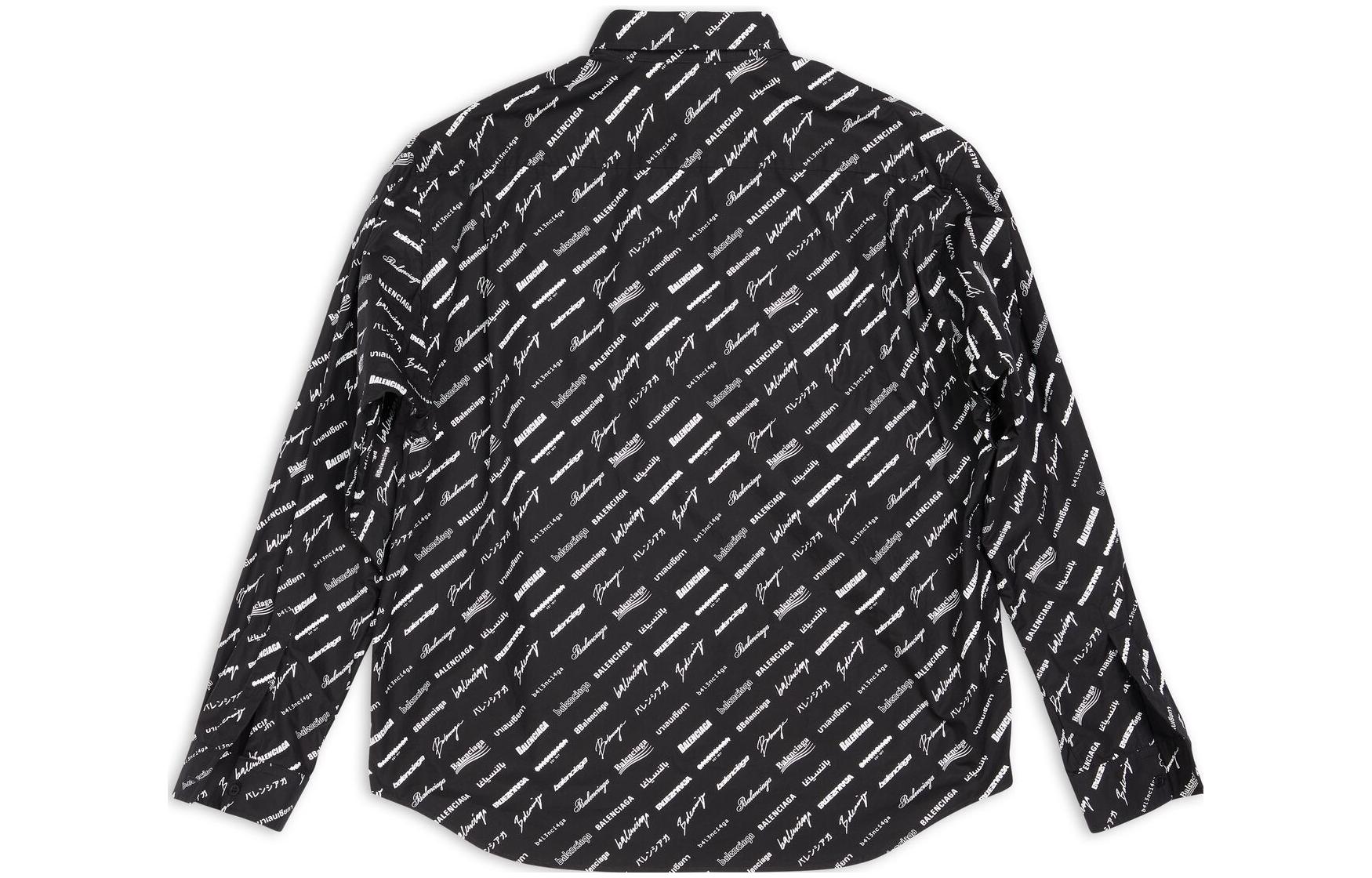 Balenciaga Logomania All Over SS23  Black Long Sleeve Shirt. 662983TNLL11070 圖 3