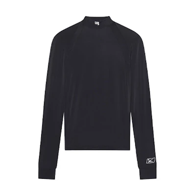 Balenciaga Long-Sleeve Fitted Top 'Black/White'