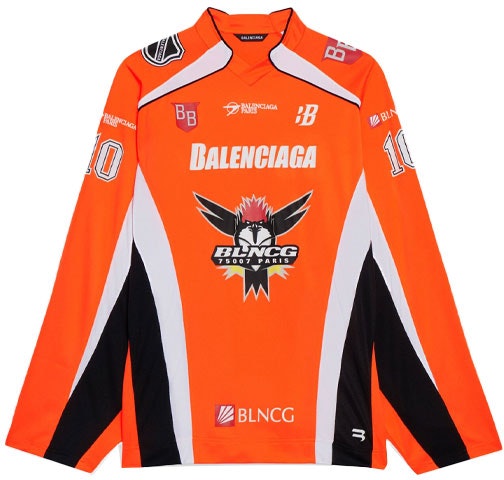 balenciaga-long-sleeve-hockey-shirt-fluorescent-orange-white-black