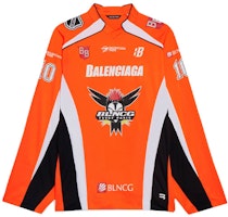 Balenciaga Long-Sleeve Hockey Shirt 'Fluorescent Orange/White/Black' Balenciaga Long-Sleeve Hockey Shirt 'Fluorescent Orange/White/Black'