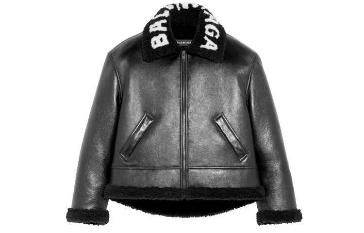 Balenciaga Loose-Fit Lambskin Leather Cocoon Jacket - Black 646456TKS311069
