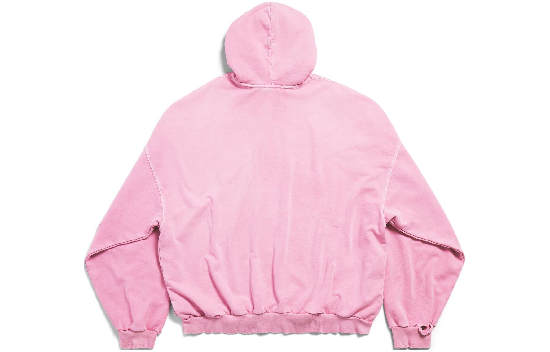 Lookbook Balenciaga 寬鬆版字母印花連帽衫 淺粉色 男女通用款 744462TQVO25905