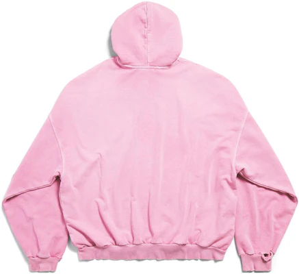 Balenciaga 寬鬆版字母印花連帽衫 淺粉色 男女通用款 744462TQVO25905 Lookbook Balenciaga 寬鬆版字母印花連帽衫 淺粉色 男女通用款 744462TQVO25905