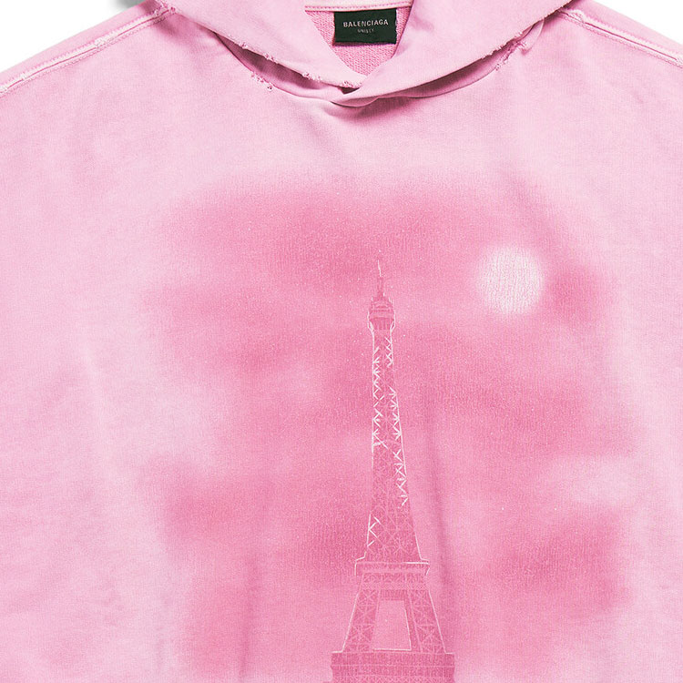 Purchase Balenciaga 寬鬆版字母印花連帽衫 淺粉色 男女通用款 744462TQVO25905