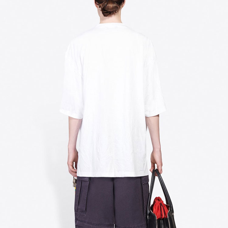 Balenciaga Loose Fit White Alphabet Print T-Shirt 641614TJVI39040 圖 6