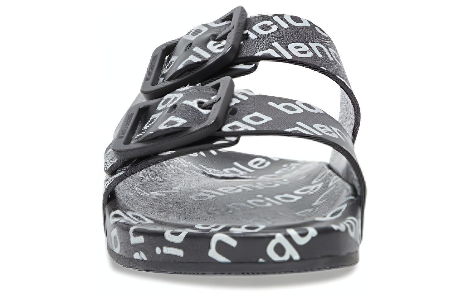 Lookbook Balenciaga Mallorca Leather Slide 'Hitam Fashion' 685637WA2M81081