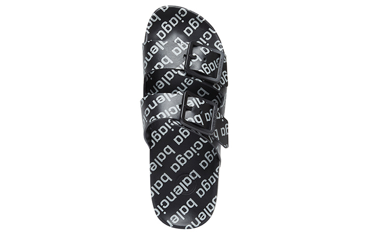 Shop Balenciaga Mallorca Leather Slide 'Hitam Fashion' 685637WA2M81081