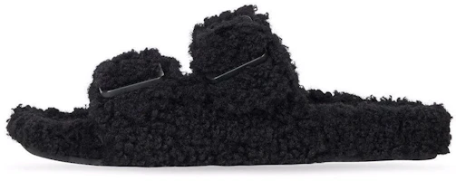 Balenciaga Mallorca Shearling Sandal 'Black' 672104-W2EJ1-1000 Balenciaga Mallorca Shearling Sandal 'Black' 672104-W2EJ1-1000