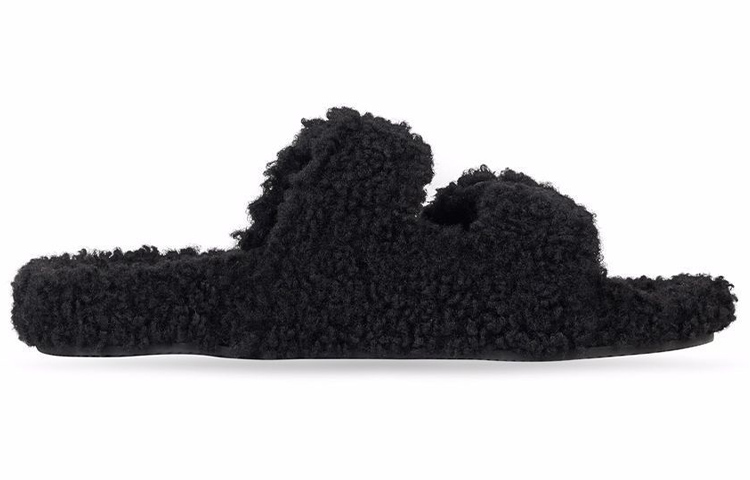 Order Balenciaga Mallorca Schaffell Sandale ''Schwarz'' 672104-W2EJ1-1000