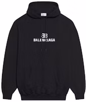 Balenciaga Medium Fit Hoodie 'Black/White' Balenciaga Medium Fit Hoodie 'Black/White'