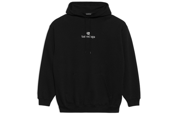 Balenciaga Medium Fit Hoodie Black Loose Fit Long Sleeve 570811TJVE11034
