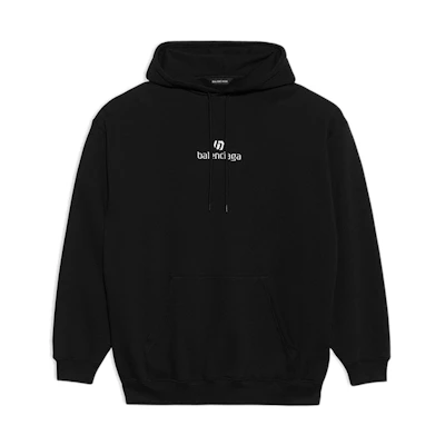 Balenciaga Medium Fit Hoodie Black Loose Fit Long Sleeve 570811TJVE11034