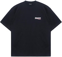 Balenciaga Men’s Loose Fit Coca-Cola Embroidered Black T-Shirt. 641675TKVJ11070 Balenciaga Men’s Loose Fit Coca-Cola Embroidered Black T-Shirt. 641675TKVJ11070