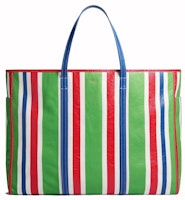 Balenciaga Mens Chatelet Carry All XL Tote Bag Green/Red/Blue/White Balenciaga Mens Chatelet Carry All XL Tote Bag Green/Red/Blue/White
