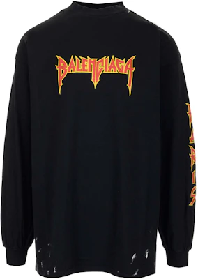 巴黎世家金属风闪电标志黑色长袖卫衣 693949TMV881055 Order 巴黎世家金属风闪电标志黑色长袖卫衣 693949TMV881055