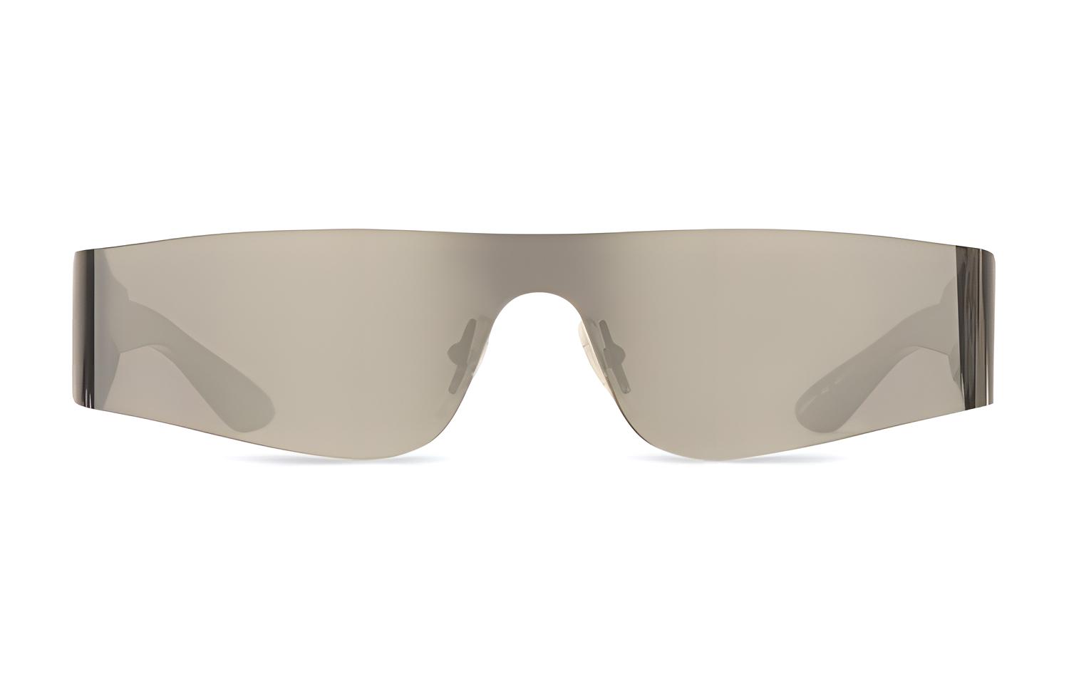 Balenciaga Mono Rectangle Frameless Sunglasses Unisex Grey White 570521T00221402