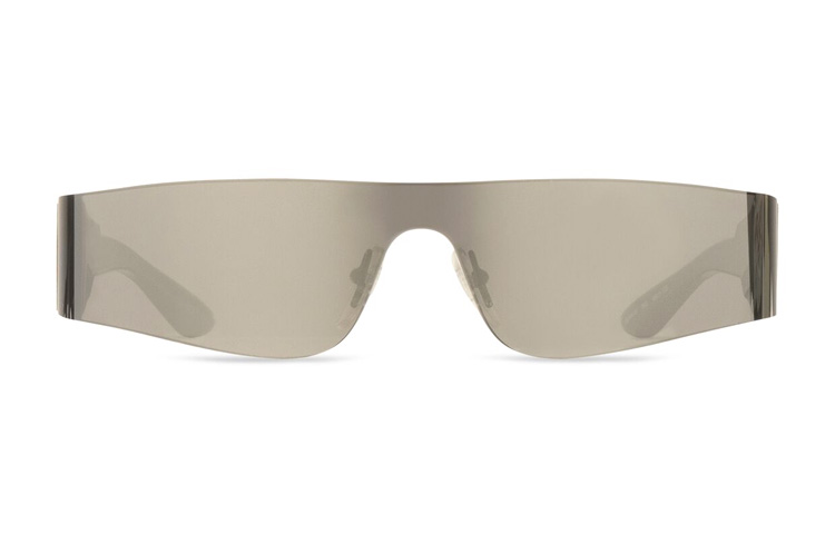 Balenciaga Mono Rectangle Frameless Sunglasses Unisex Grey White 570521T00221402 圖 2