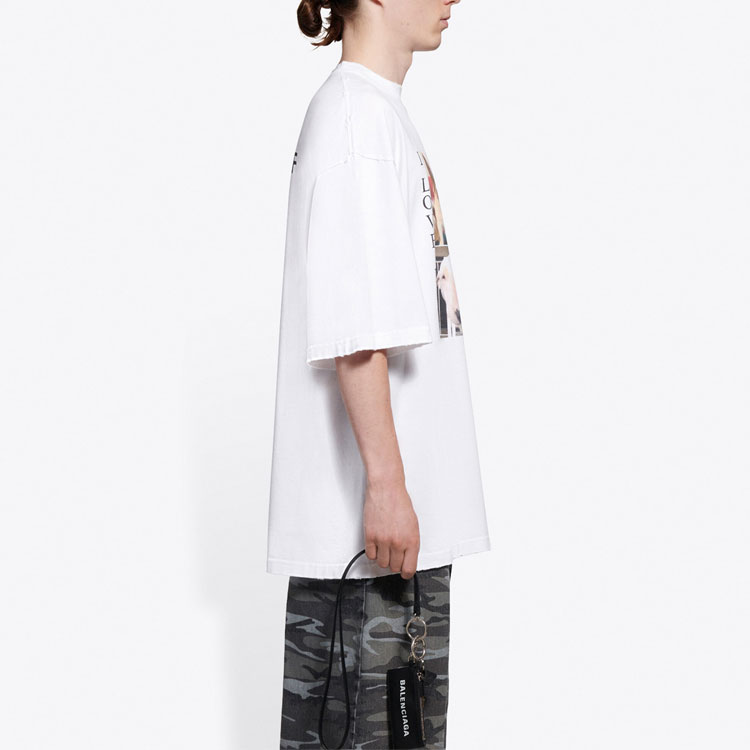 Balenciaga Multicolor Puppy Graphic Loose Fit Unisex White Tee 641614TJVH19000 圖 6