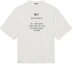 Order Balenciaga My Name Is Wide Fit Letter Print Vintage Knit T-Shirt White Mens. 661715TKVF19081