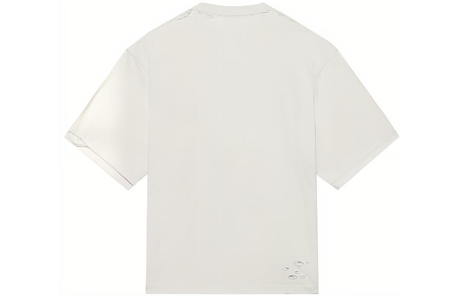 Lookbook Balenciaga My Name Is Wide Fit Letter Print Vintage Knit T-Shirt White Mens. 661715TKVF19081