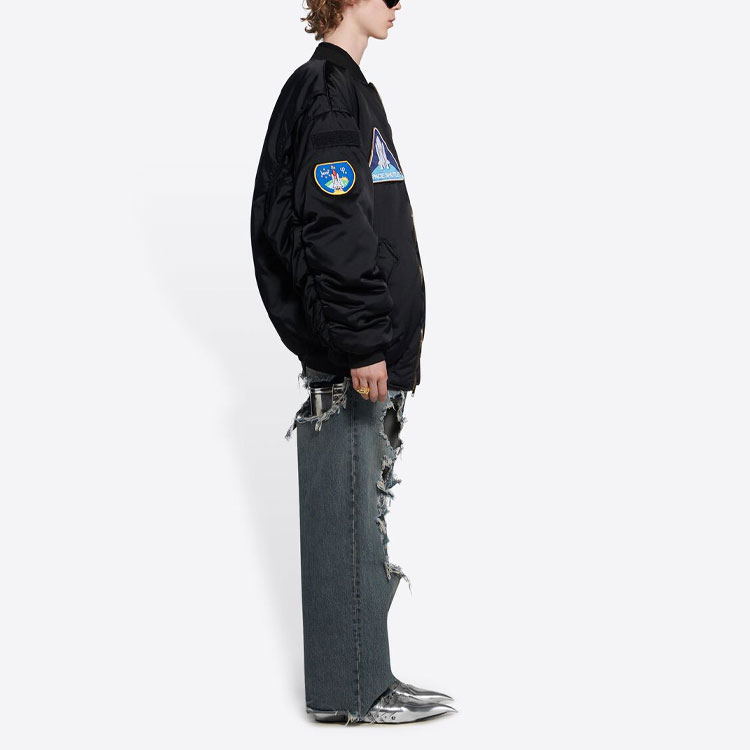 Balenciaga NASA Space Logo Pilot Long Sleeve Jacket Black. 663083TYD311000 圖 5