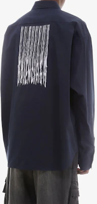 Balenciaga 海軍藍條紋印花長袖襯衫 經典剪裁。 662982TKM028065 Purchase Balenciaga 海軍藍條紋印花長袖襯衫 經典剪裁。 662982TKM028065