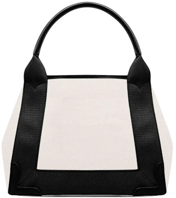 巴黎世家海軍藍Cabas小號托特包,淺米色/黑色 Lookbook 巴黎世家海軍藍Cabas小號托特包,淺米色/黑色