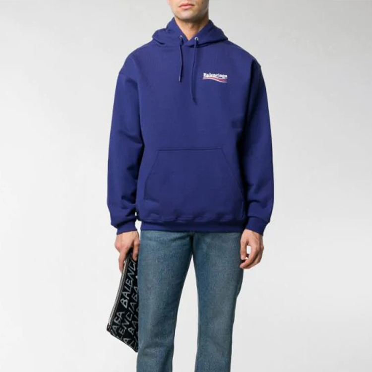 Purchase 巴黎世家海軍藍Logo印花連帽衫 600583TIV531195